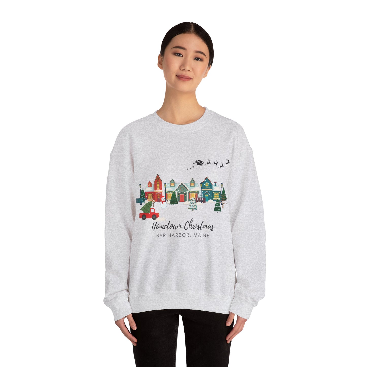 Hometown Christmas Sweatshirt - Bar Harbor, Maine