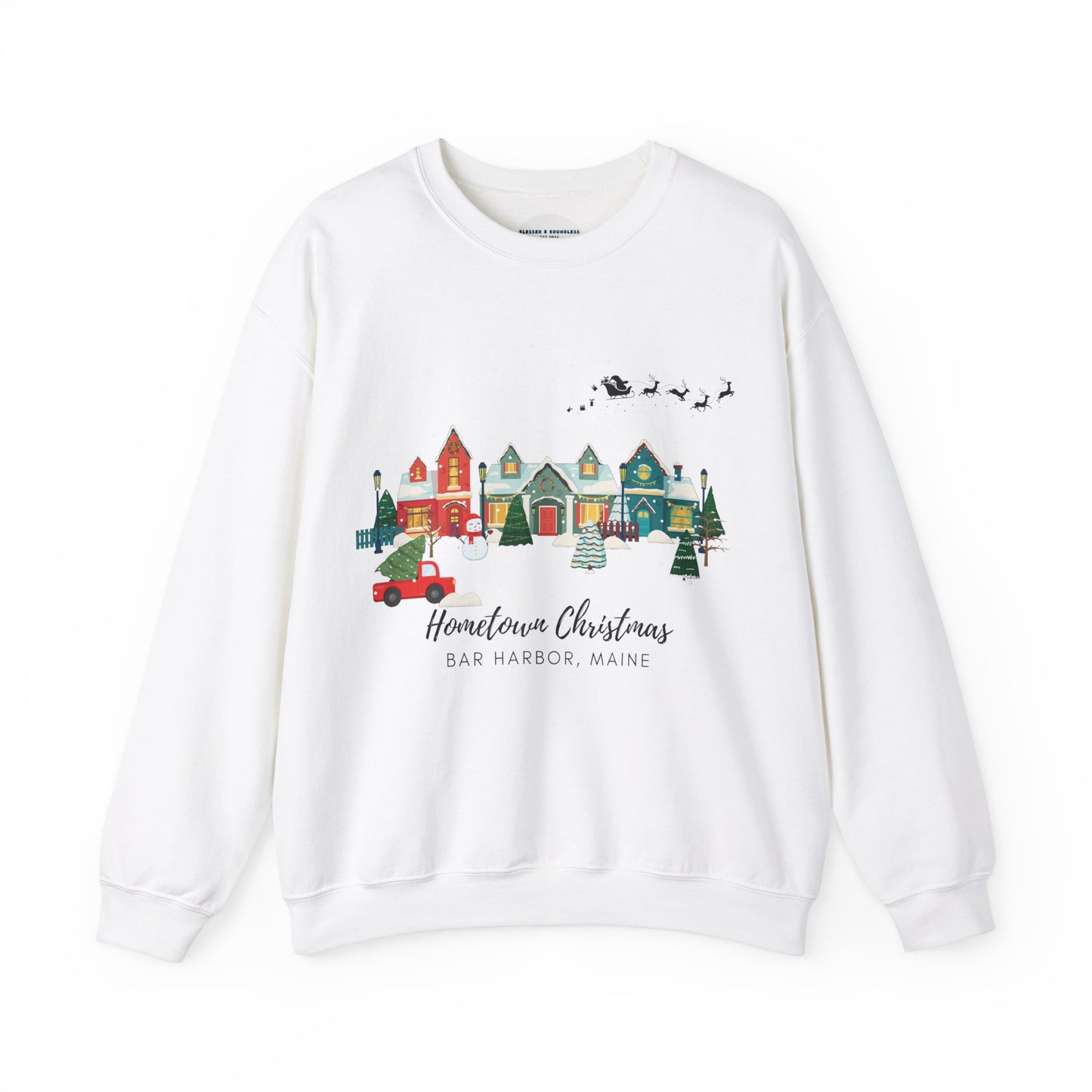 Hometown Christmas Sweatshirt - Bar Harbor, Maine