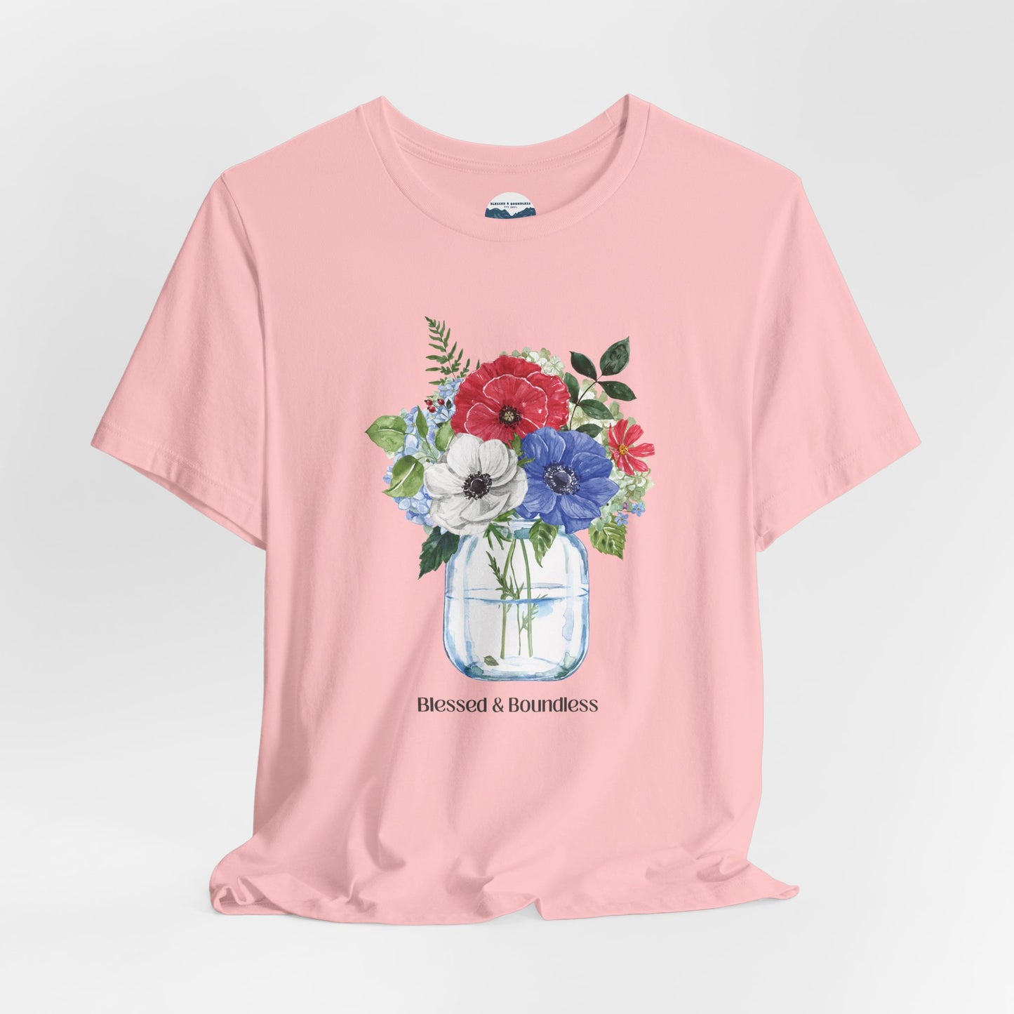 Red, White, Blue Flowers