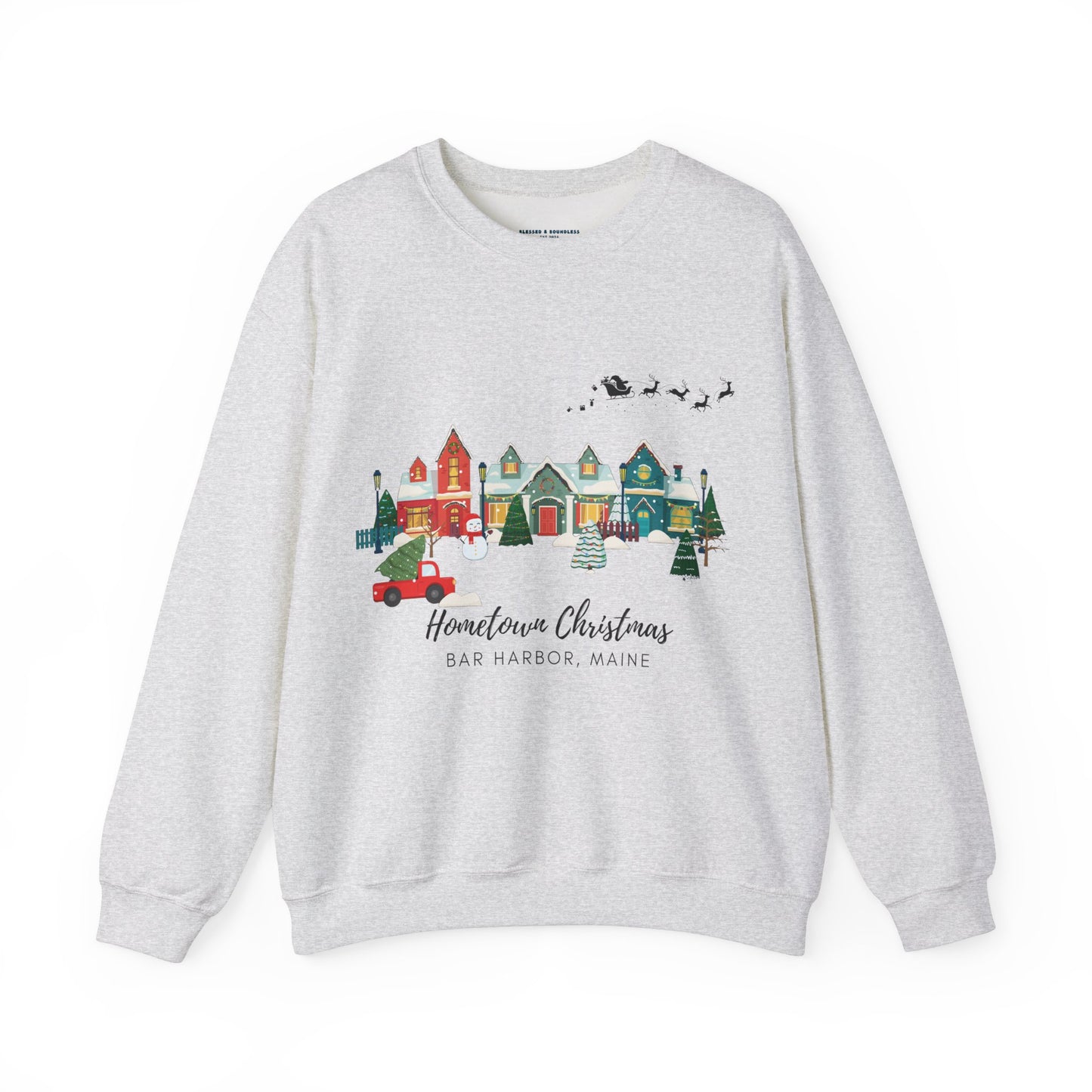 Hometown Christmas Sweatshirt - Bar Harbor, Maine
