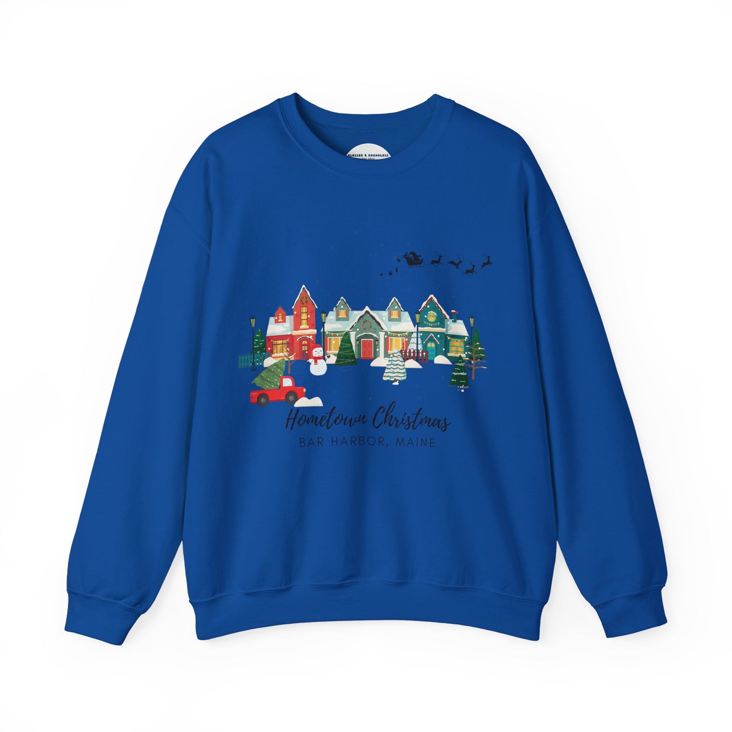 Hometown Christmas Sweatshirt - Bar Harbor, Maine