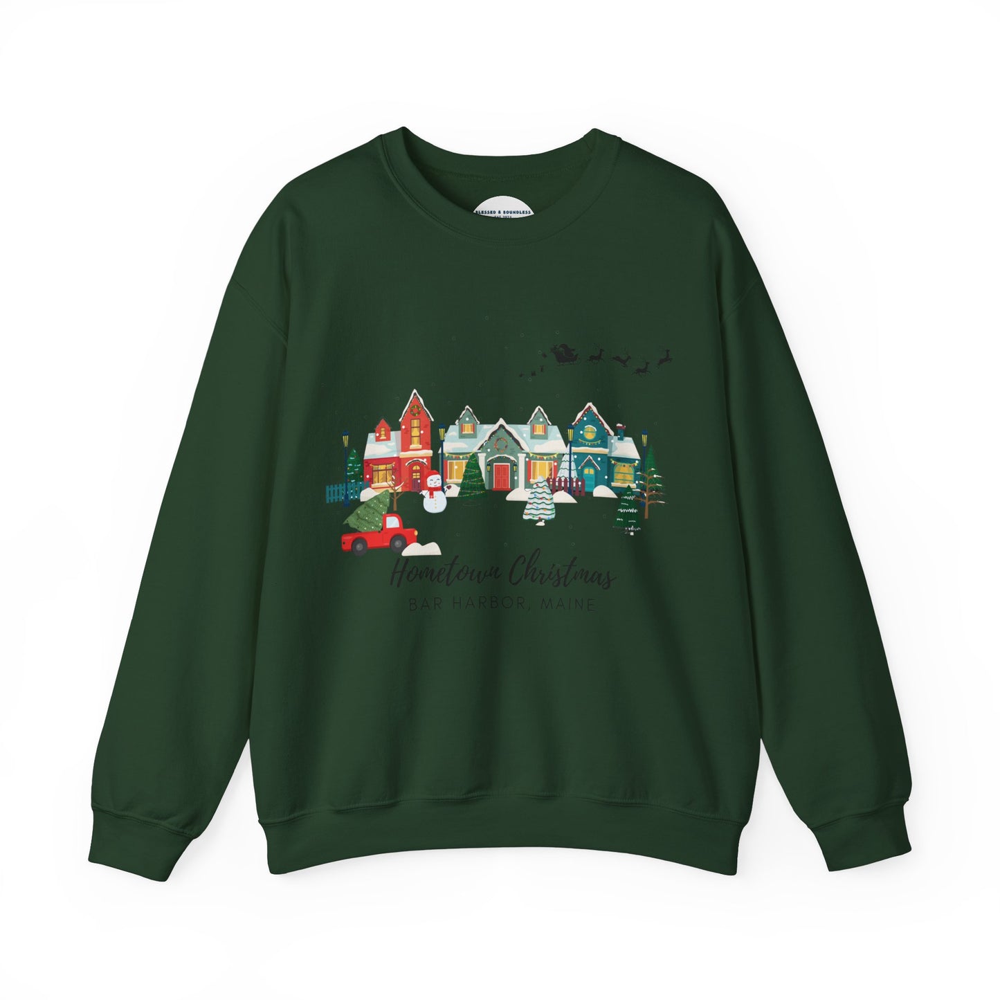 Hometown Christmas Sweatshirt - Bar Harbor, Maine