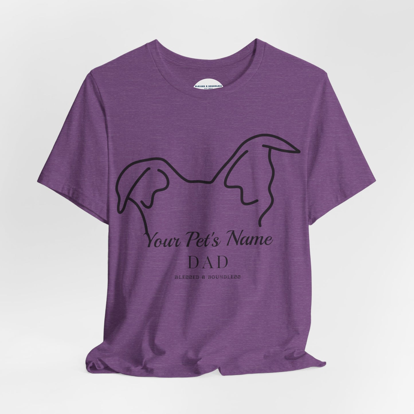 Pet Dad - Ear Flop Customizable T-Shirt