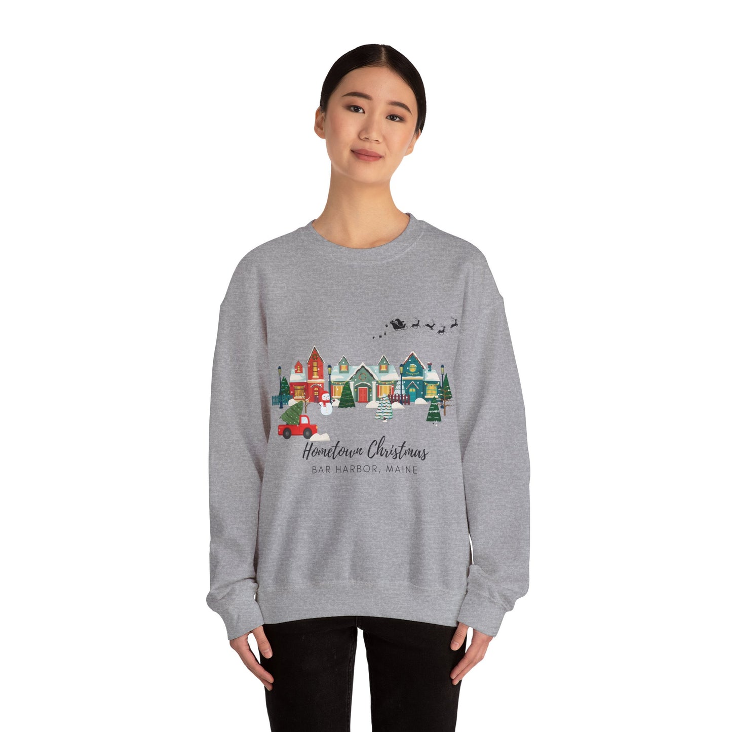 Hometown Christmas Sweatshirt - Bar Harbor, Maine