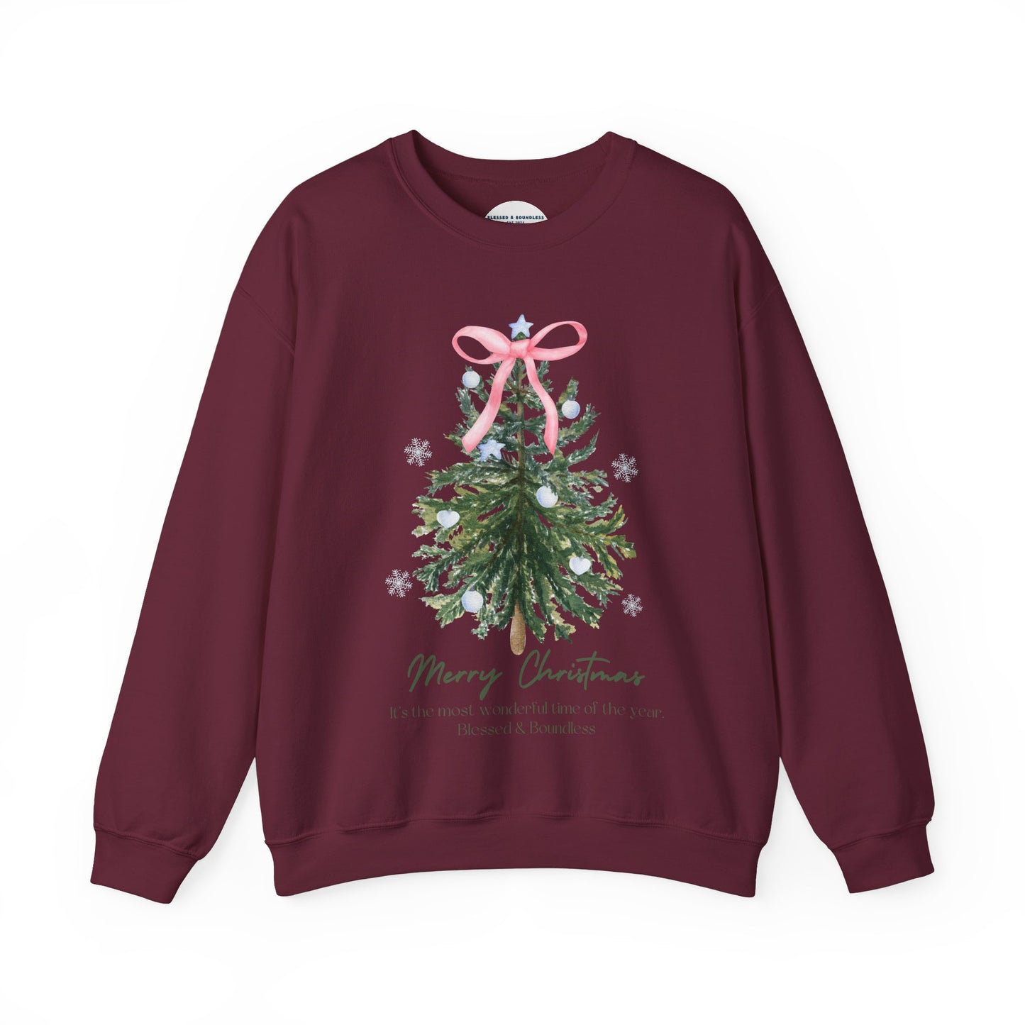 Christmas Tree Bow Sweatshirt