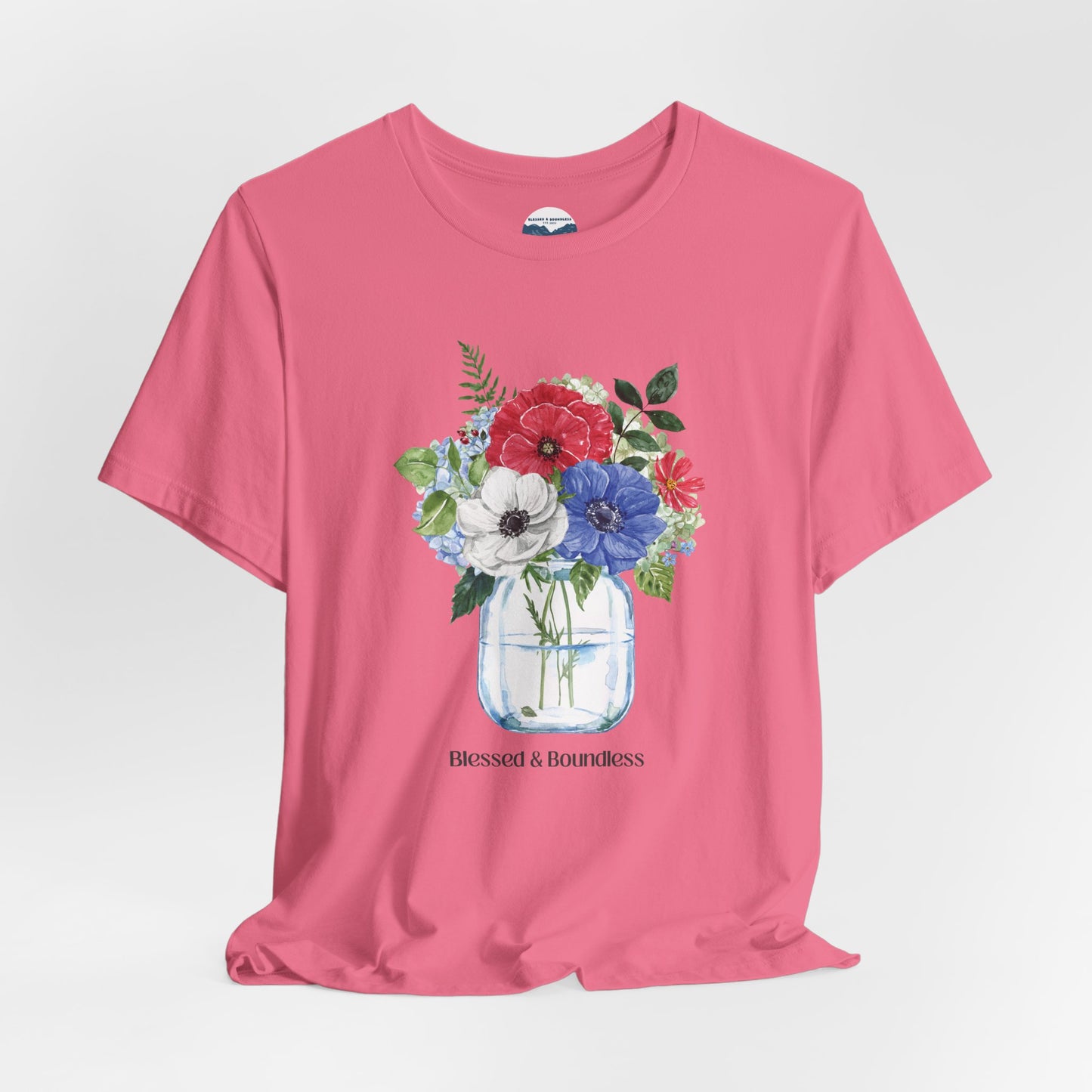 Red, White, Blue Flowers