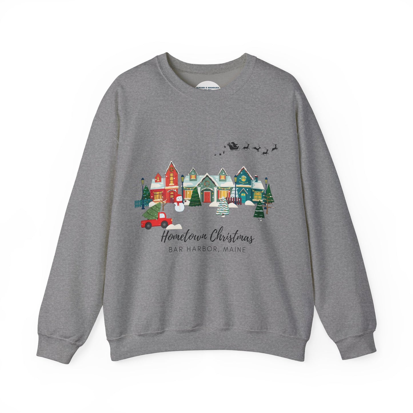 Hometown Christmas Sweatshirt - Bar Harbor, Maine