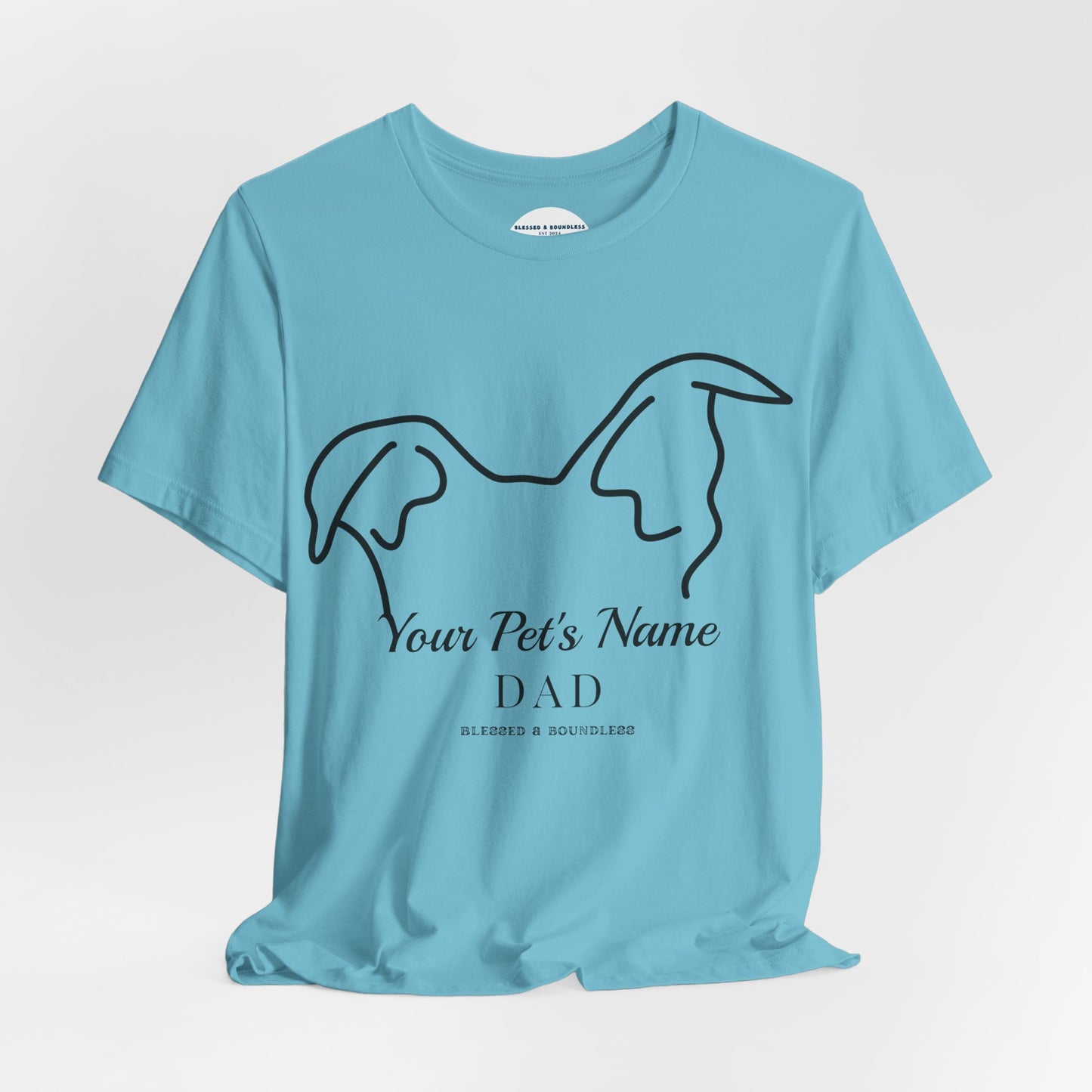 Pet Dad - Ear Flop Customizable T-Shirt