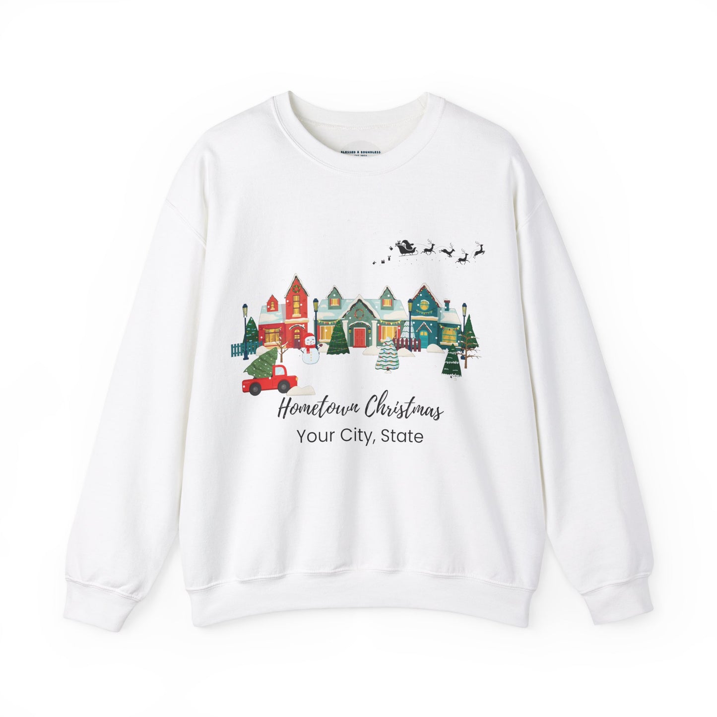 Hometown Christmas Customizable Sweatshirt