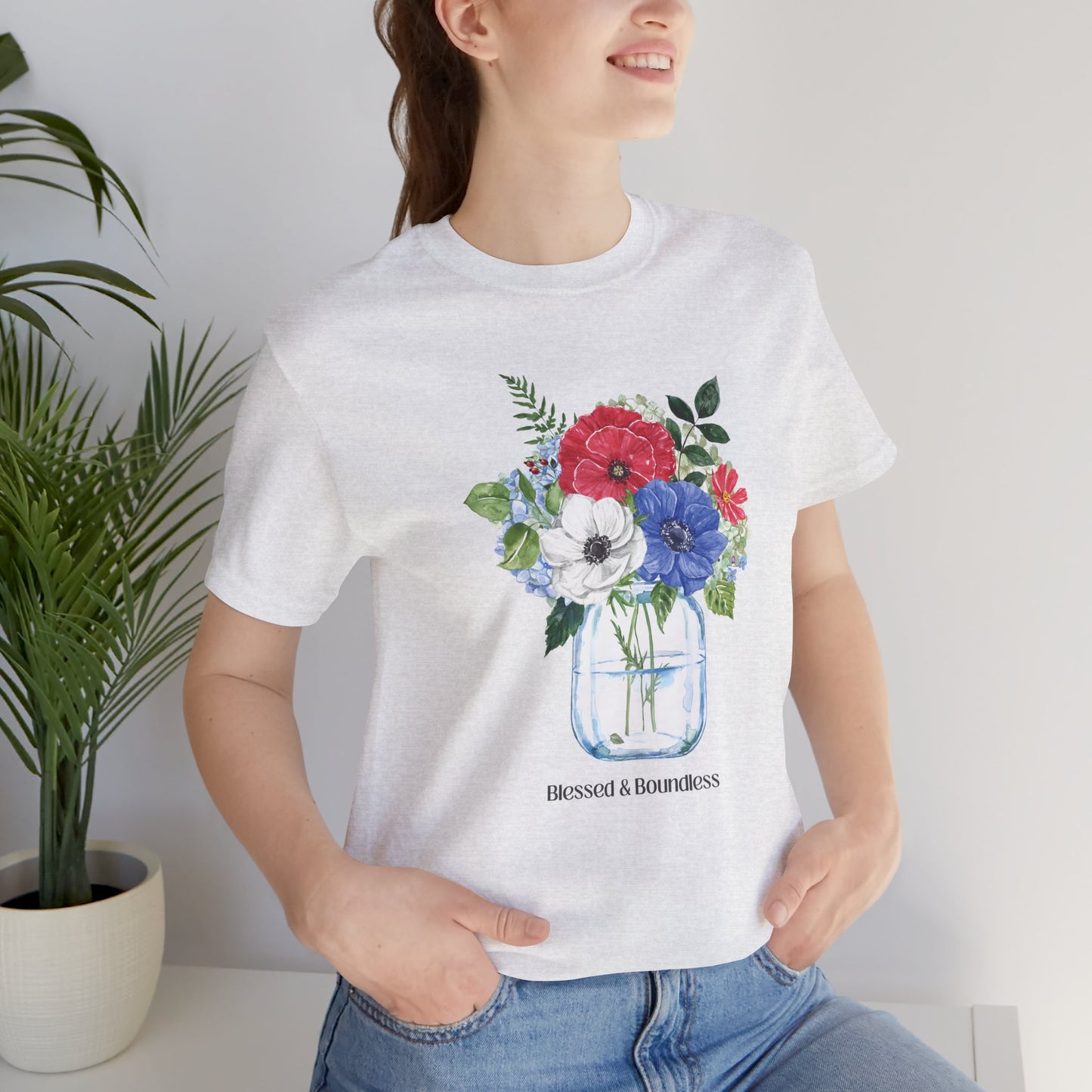 Red, White, Blue Flowers