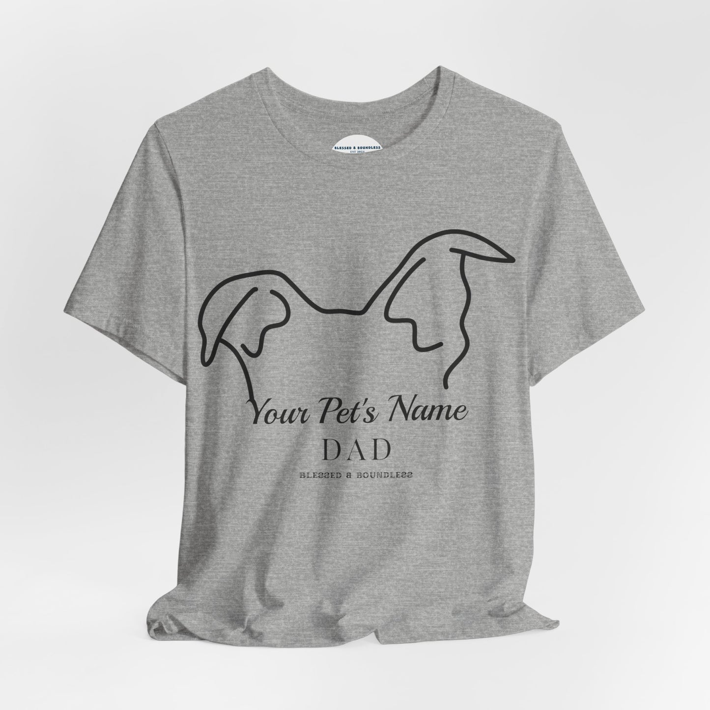 Pet Dad - Ear Flop Customizable T-Shirt
