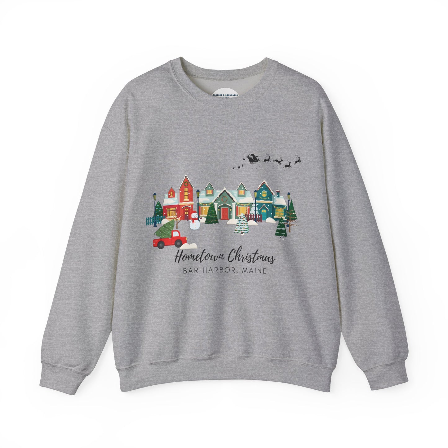 Hometown Christmas Sweatshirt - Bar Harbor, Maine