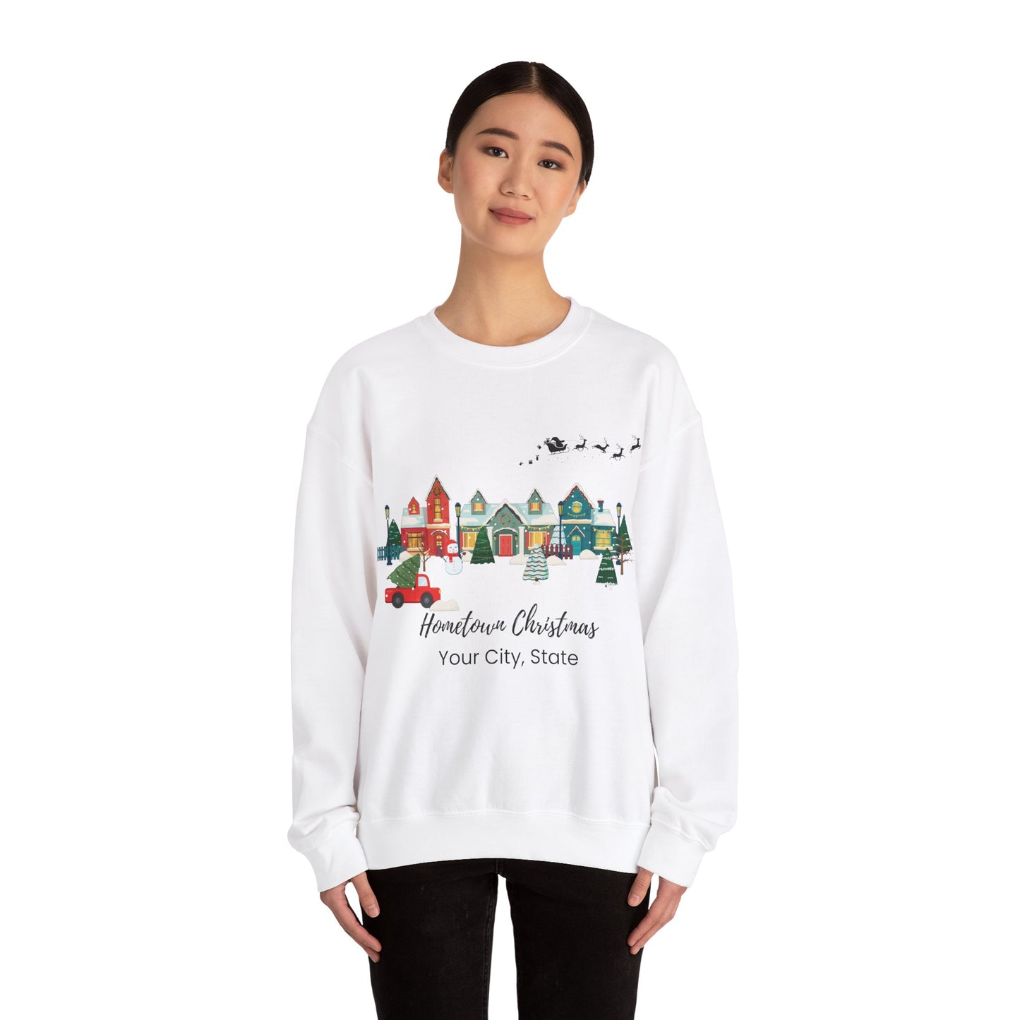 Hometown Christmas Customizable Sweatshirt