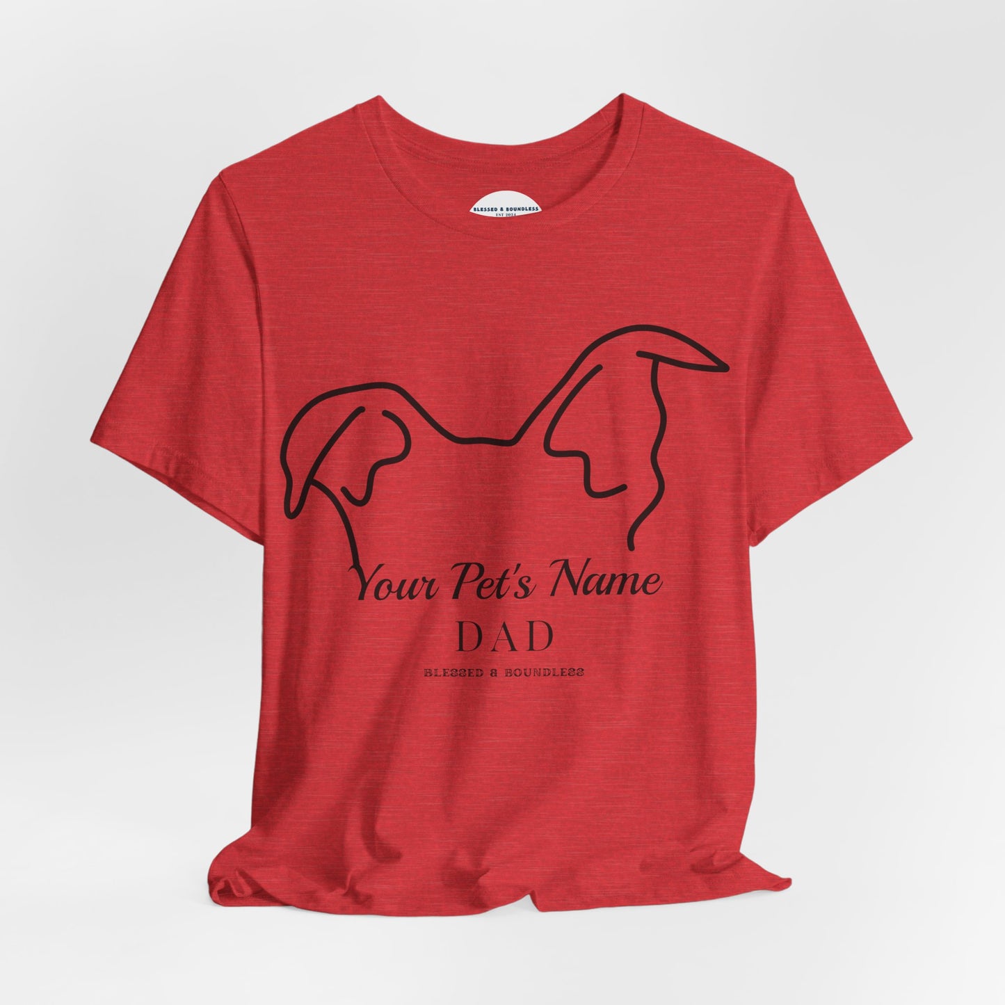 Pet Dad - Ear Flop Customizable T-Shirt