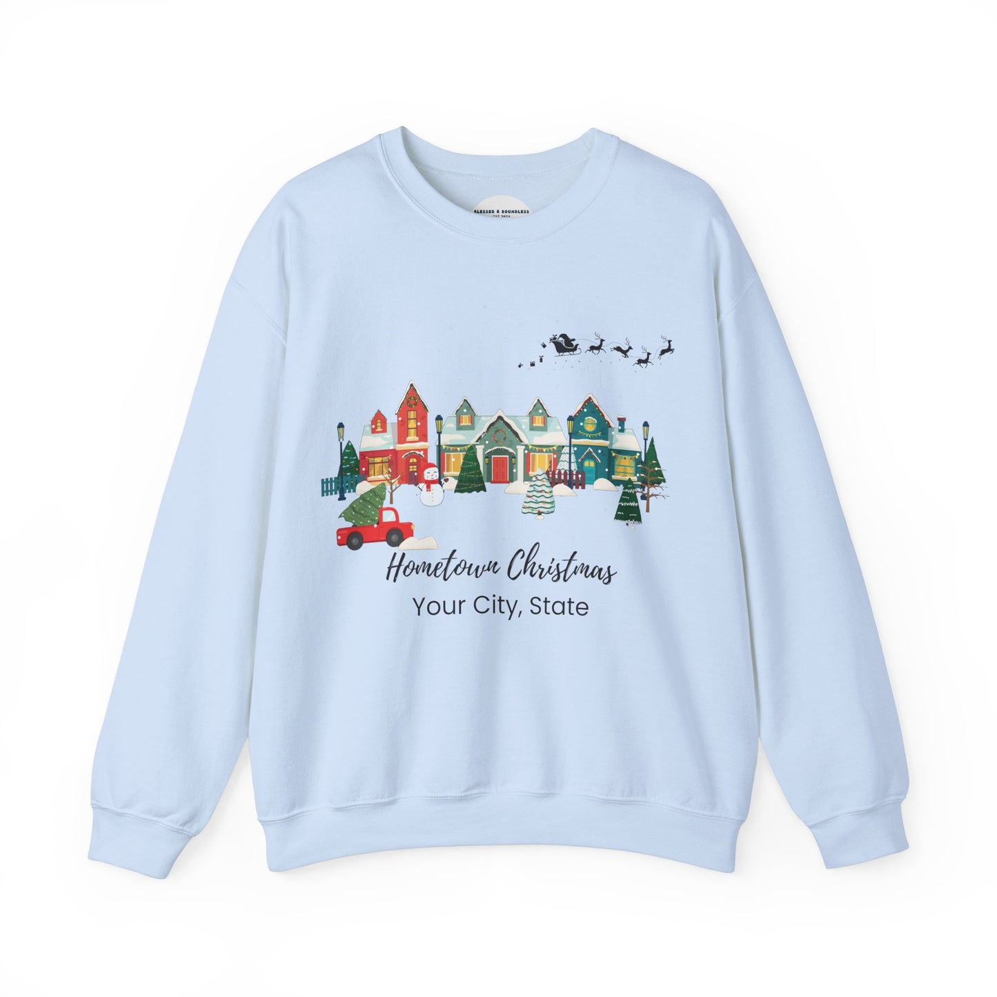 Hometown Christmas Customizable Sweatshirt