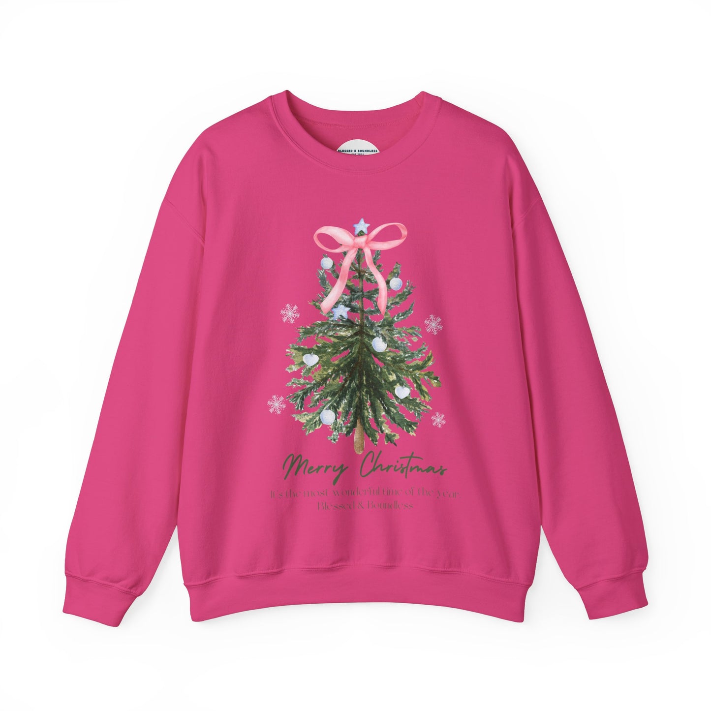 Christmas Tree Bow Sweatshirt