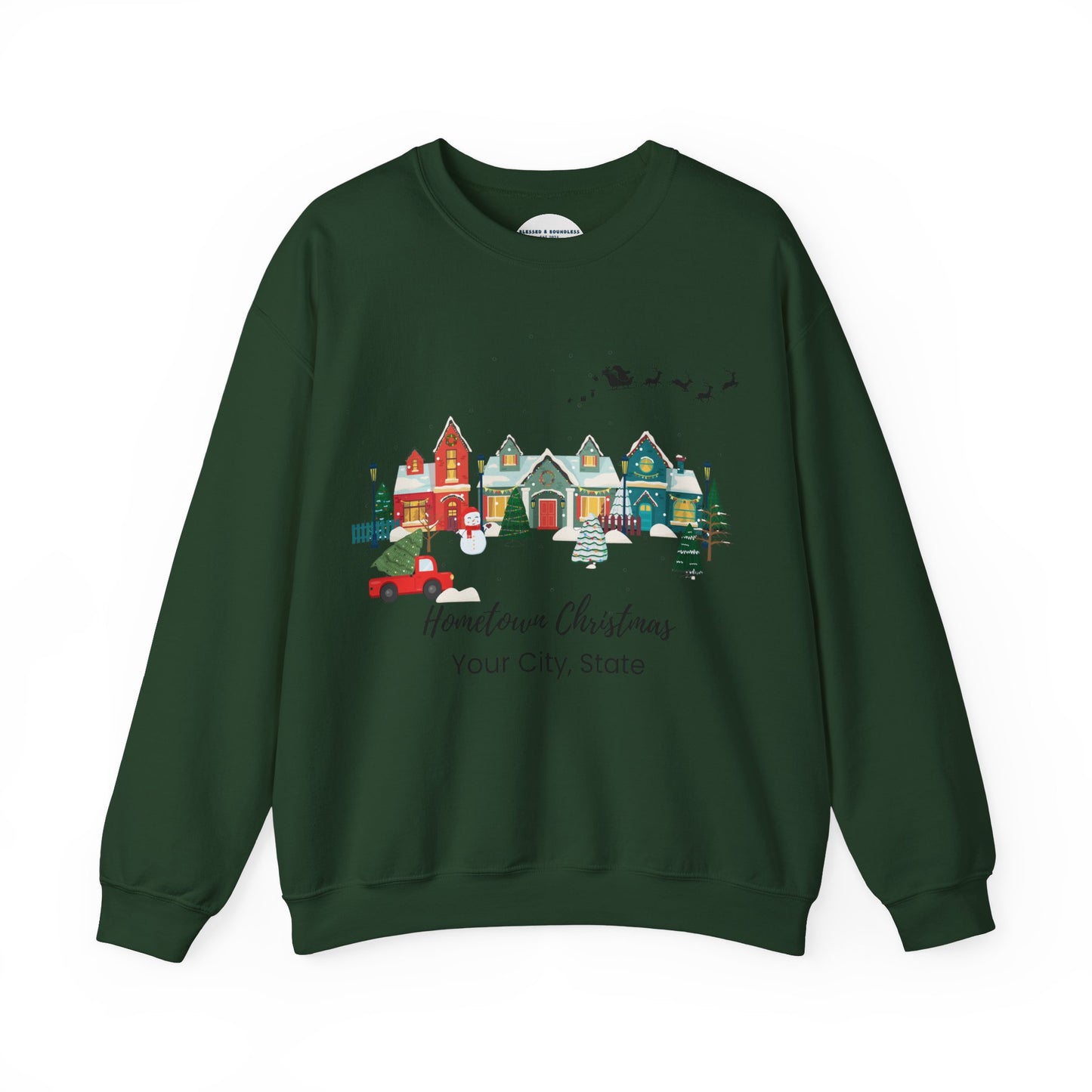 Hometown Christmas Customizable Sweatshirt