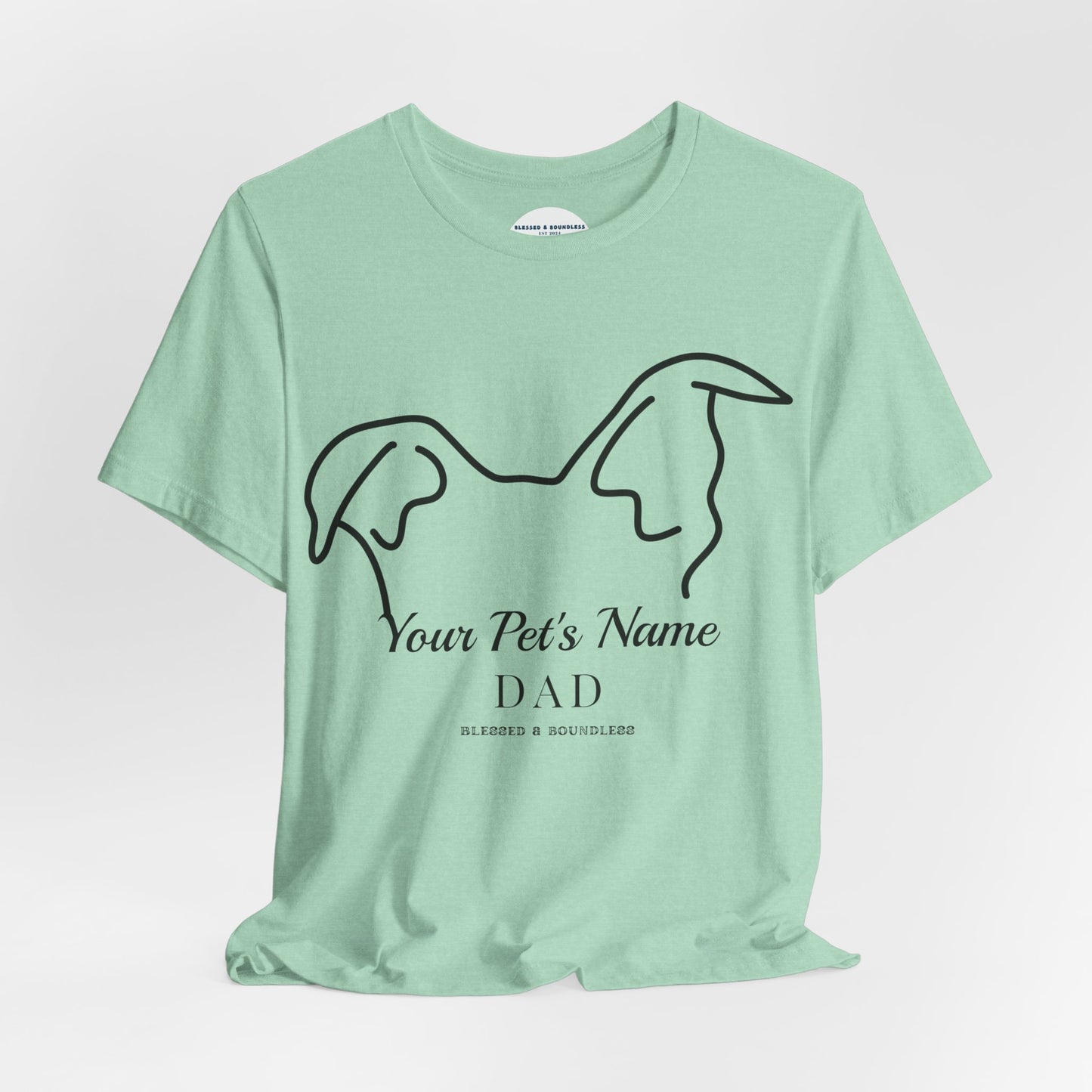 Pet Dad - Ear Flop Customizable T-Shirt