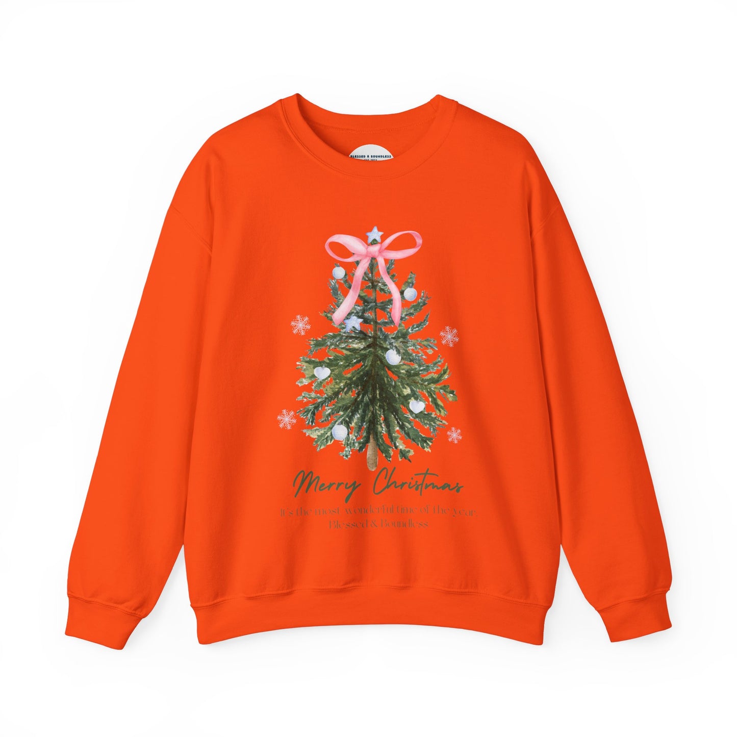 Christmas Tree Bow Sweatshirt