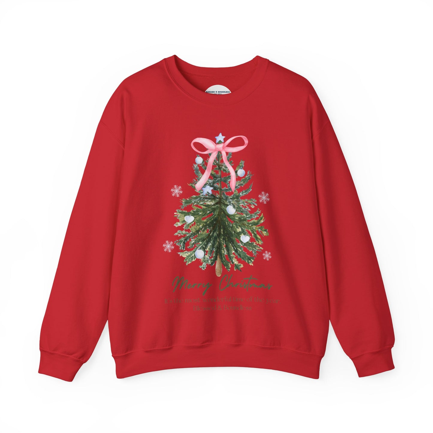 Christmas Tree Bow Sweatshirt