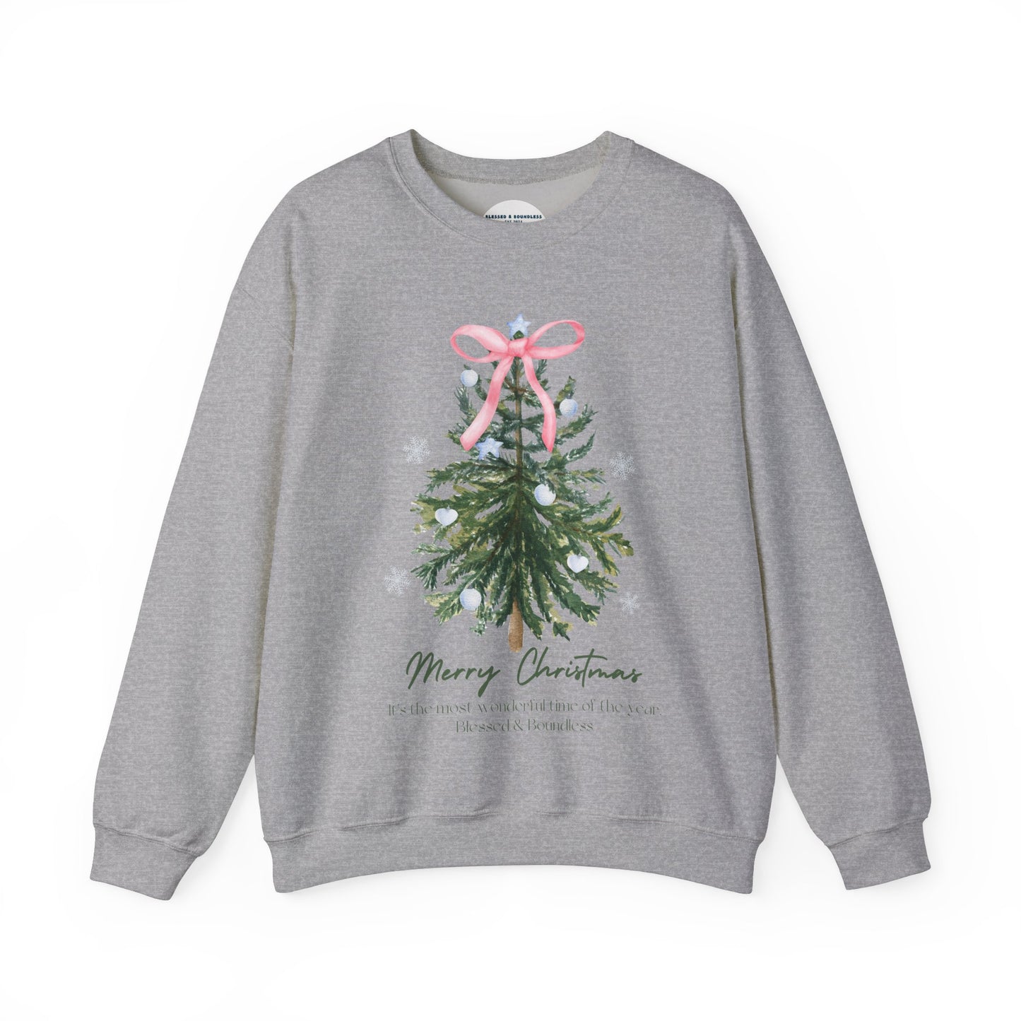 Christmas Tree Bow Sweatshirt