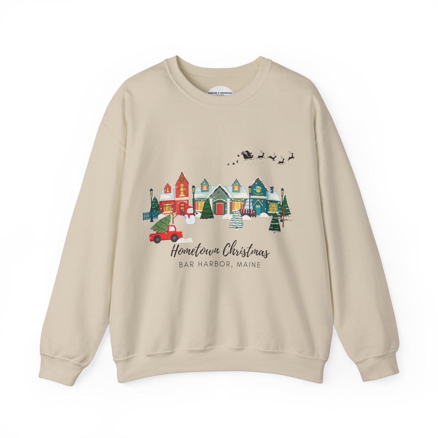 Hometown Christmas Sweatshirt - Bar Harbor, Maine