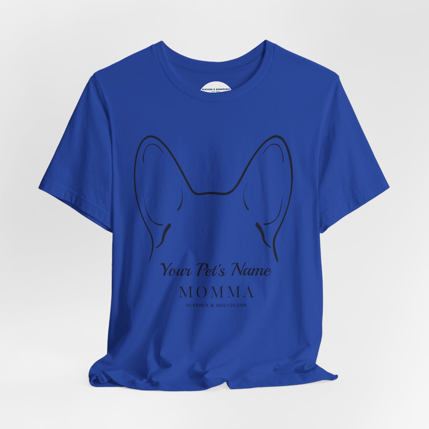 Pet Momma - Double Rounded Ear Customizable T-Shirt