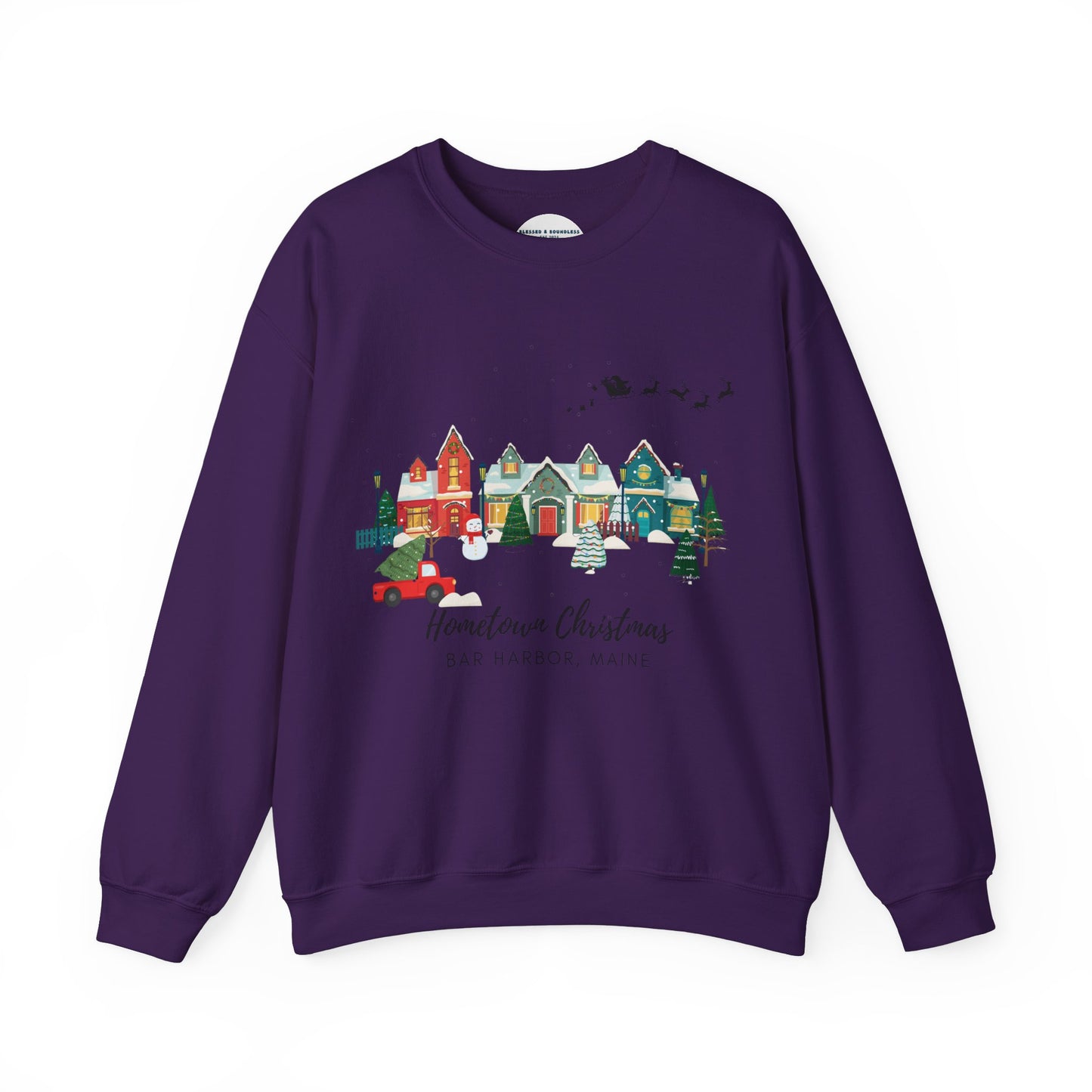 Hometown Christmas Sweatshirt - Bar Harbor, Maine