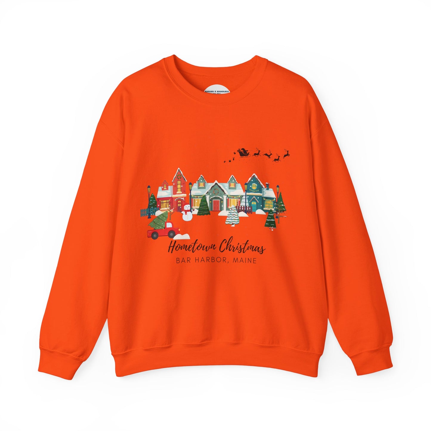 Hometown Christmas Sweatshirt - Bar Harbor, Maine