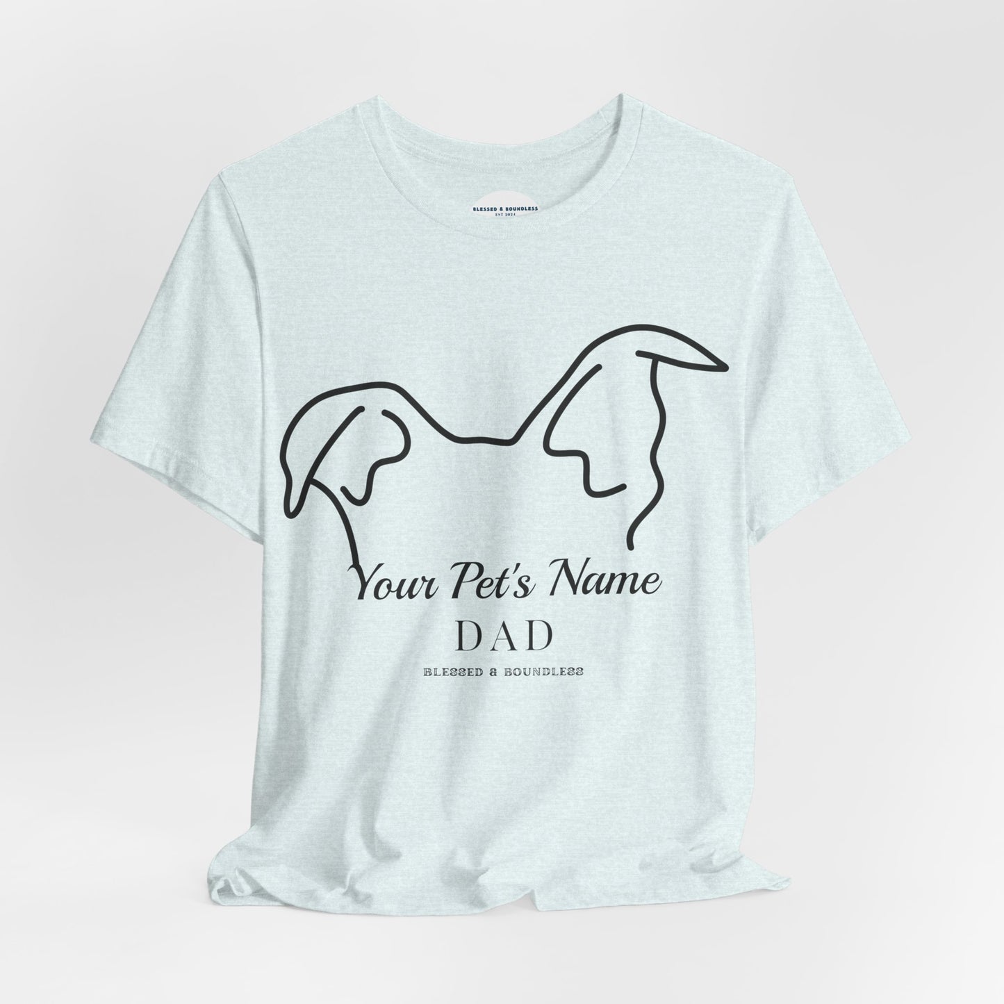Pet Dad - Ear Flop Customizable T-Shirt
