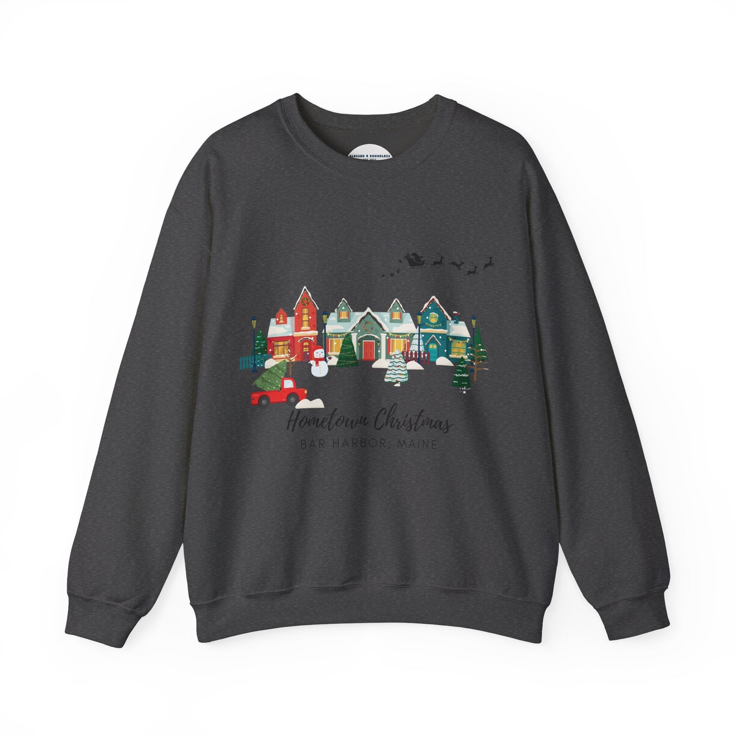 Hometown Christmas Sweatshirt - Bar Harbor, Maine