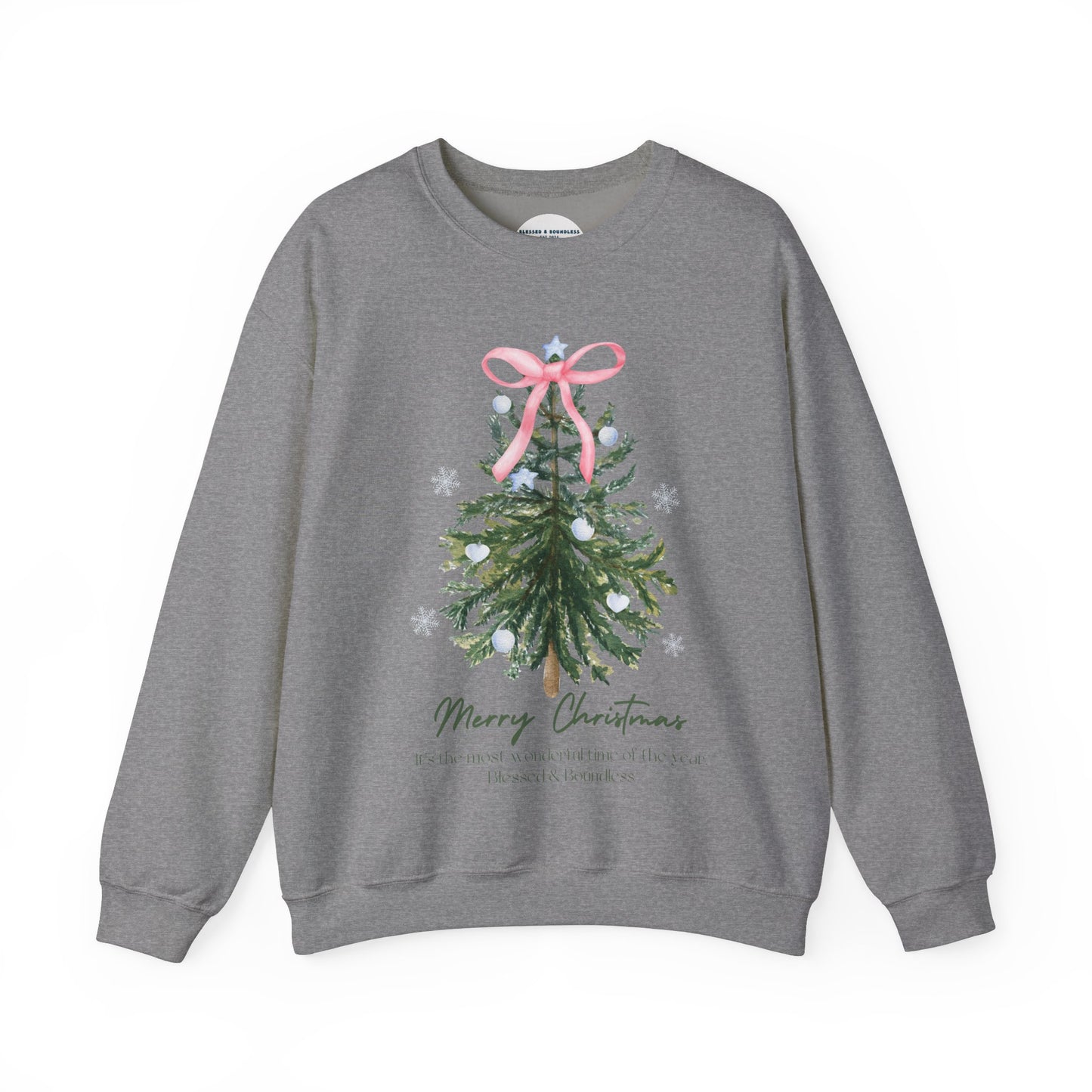 Christmas Tree Bow Sweatshirt