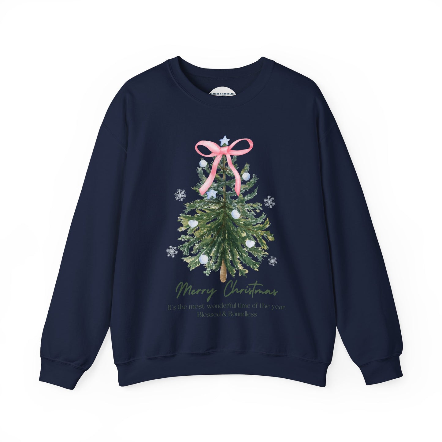 Christmas Tree Bow Sweatshirt