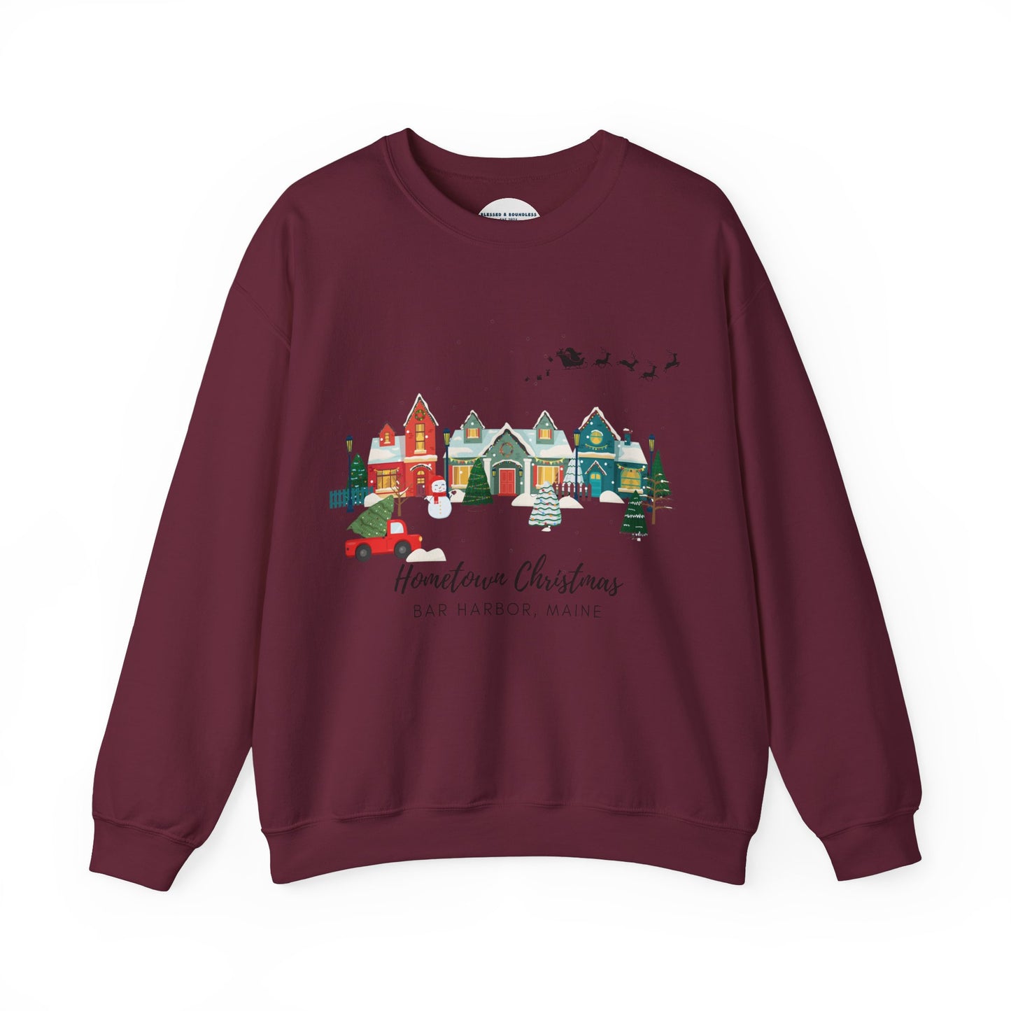 Hometown Christmas Sweatshirt - Bar Harbor, Maine