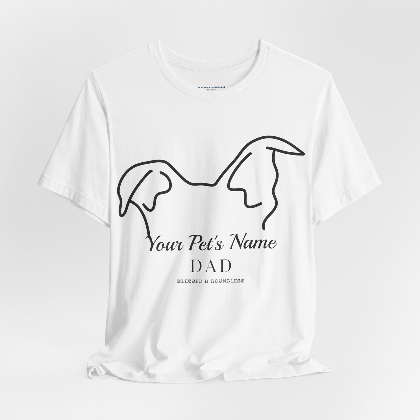 Pet Dad - Ear Flop Customizable T-Shirt
