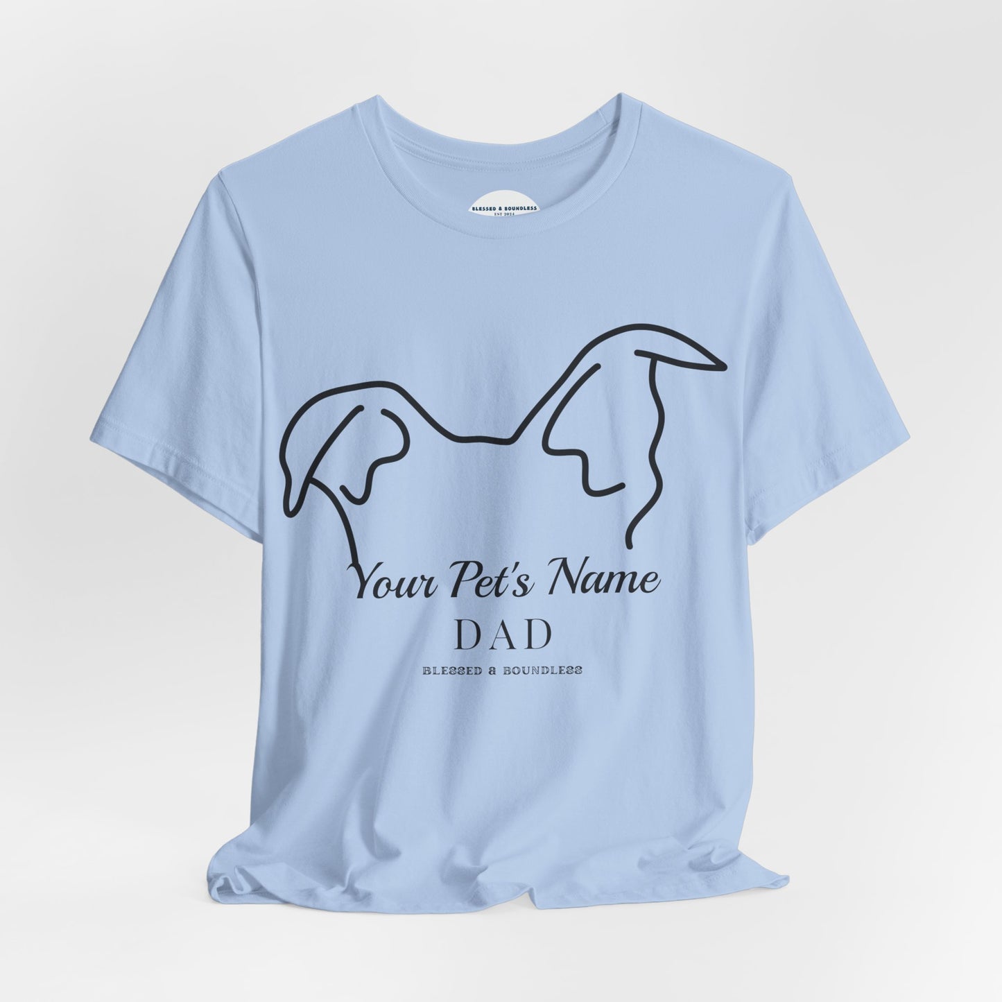 Pet Dad - Ear Flop Customizable T-Shirt