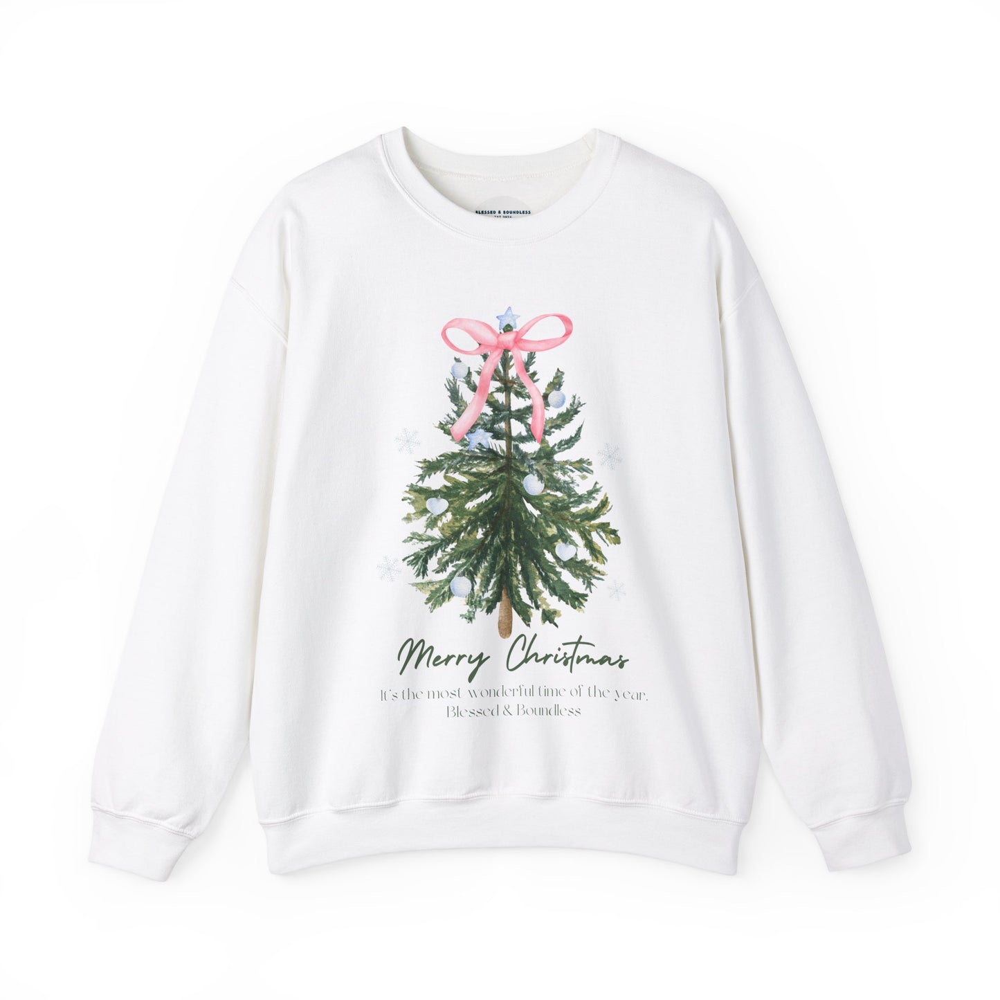 Christmas Tree Bow Sweatshirt