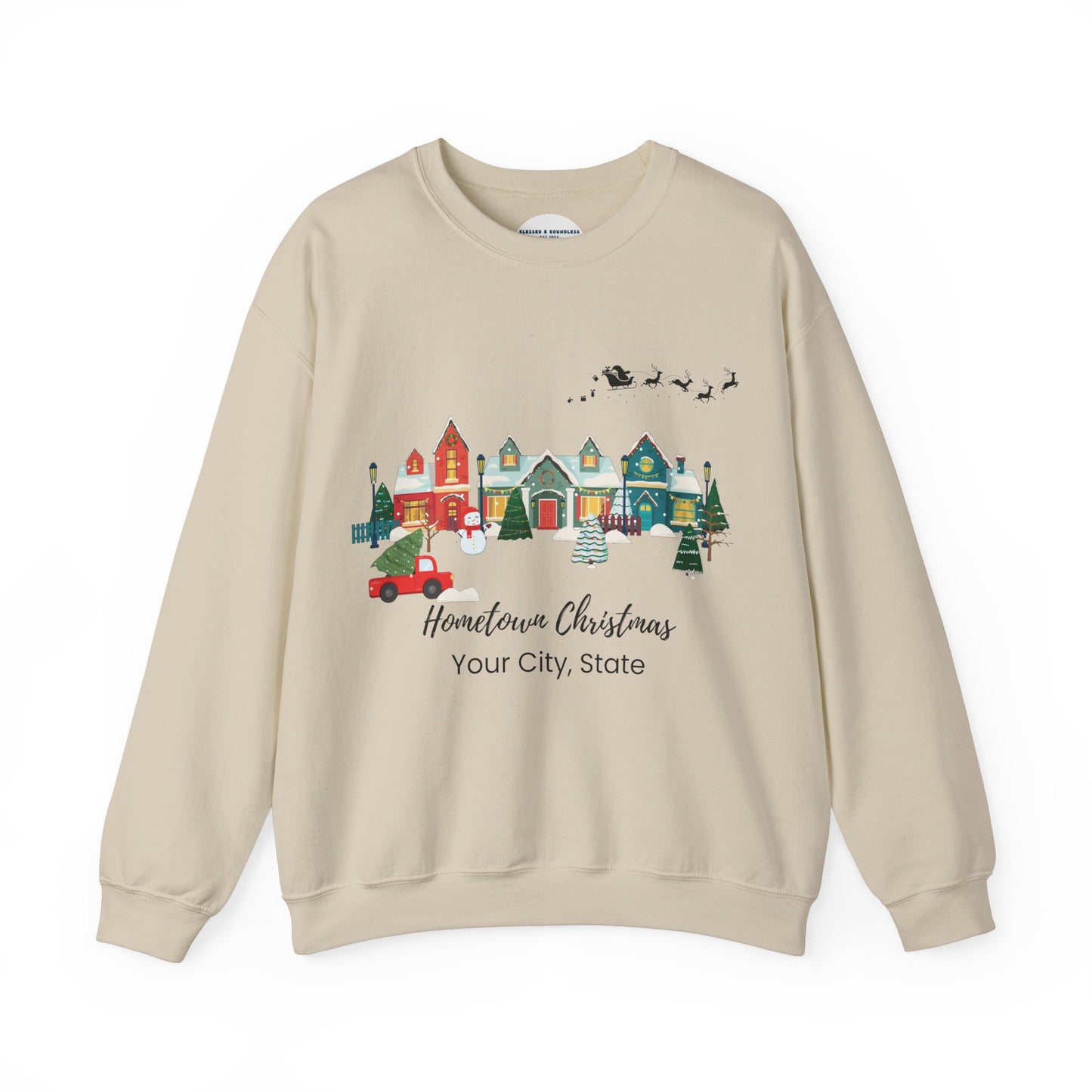 Hometown Christmas Customizable Sweatshirt