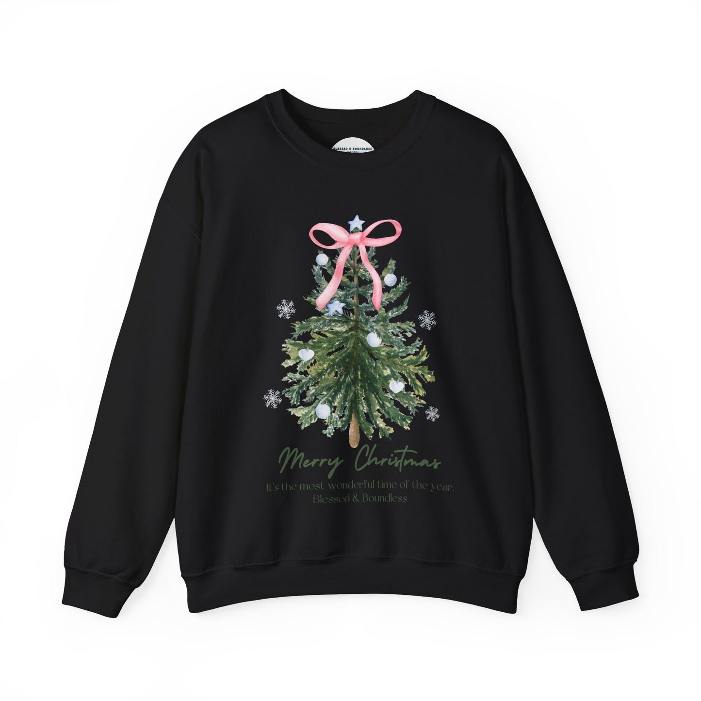 Christmas Tree Bow Sweatshirt