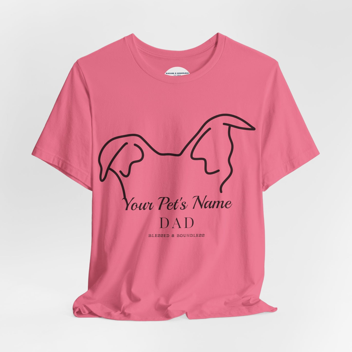 Pet Dad - Ear Flop Customizable T-Shirt