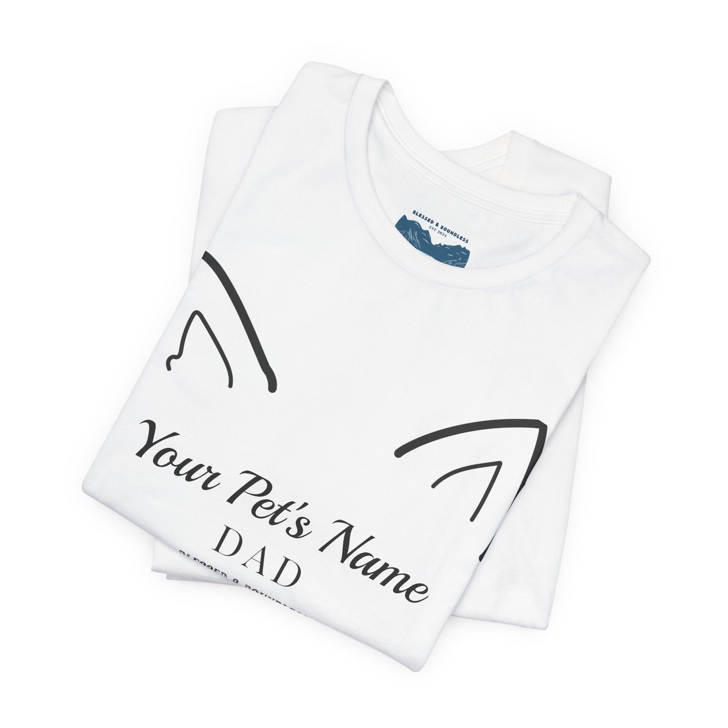 Pet Dad - Pointed Ear Customizable T-Shirt