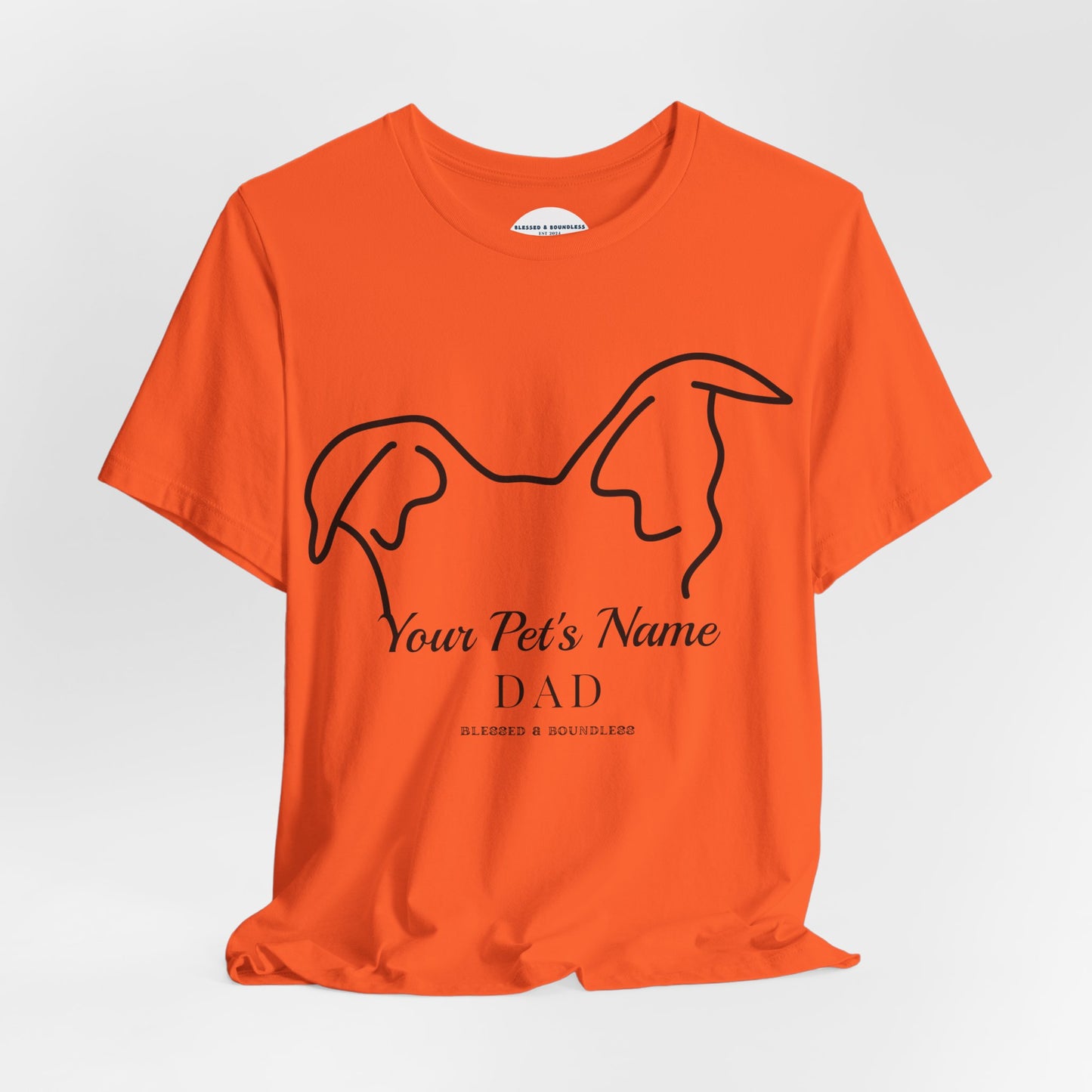 Pet Dad - Ear Flop Customizable T-Shirt