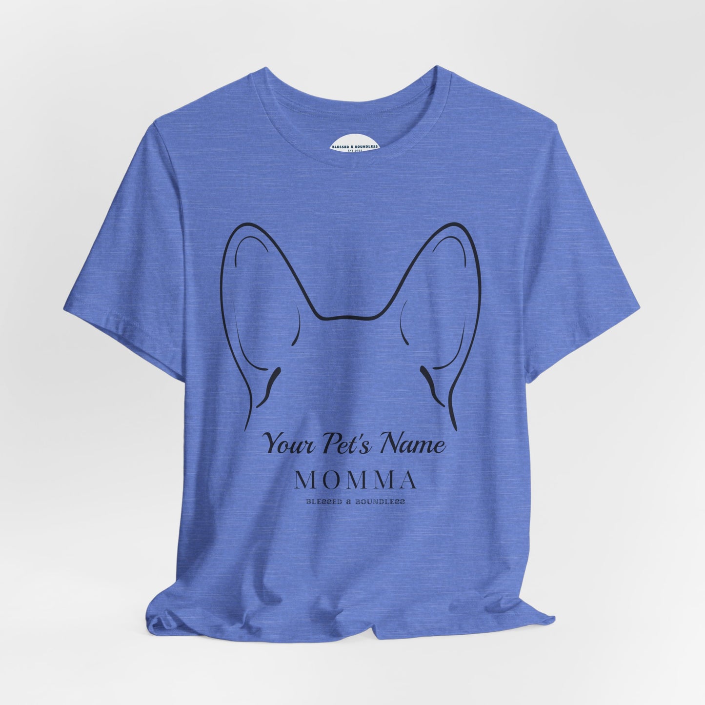 Pet Momma - Double Rounded Ear Customizable T-Shirt