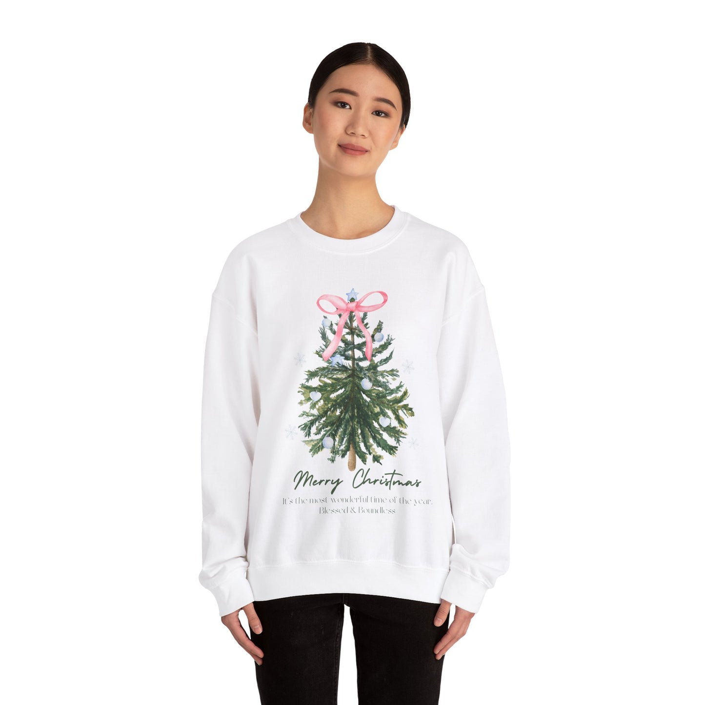 Christmas Tree Bow Sweatshirt