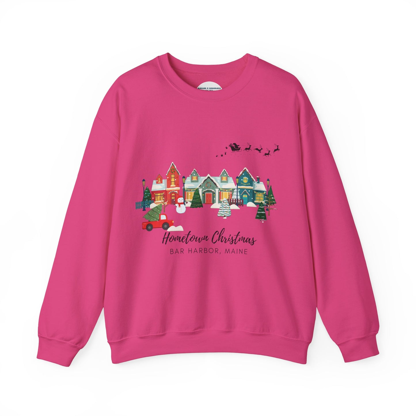 Hometown Christmas Sweatshirt - Bar Harbor, Maine