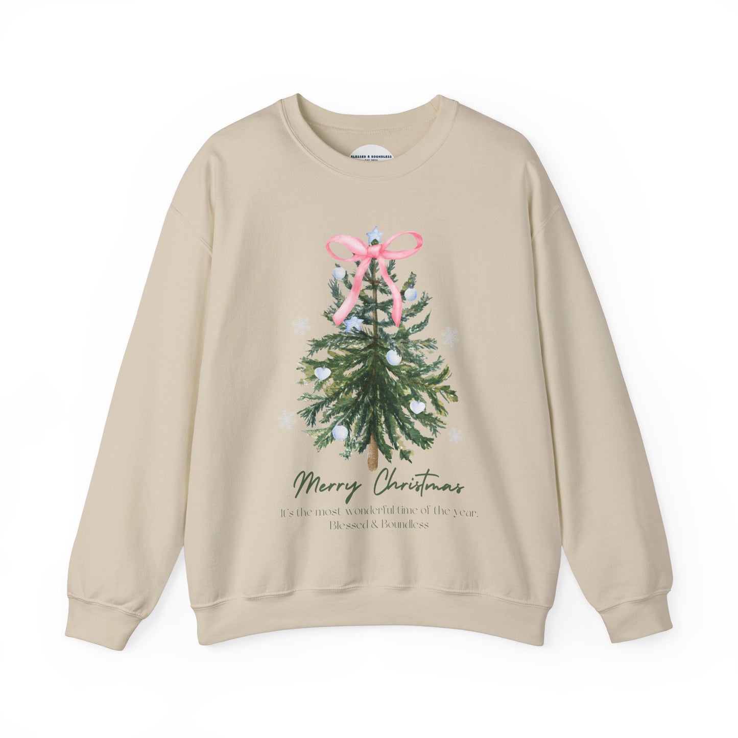 Christmas Tree Bow Sweatshirt